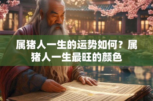 属猪人一生的运势如何？属猪人一生最旺的颜色