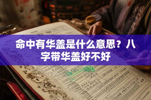 命中有华盖是什么意思？八字带华盖好不好
