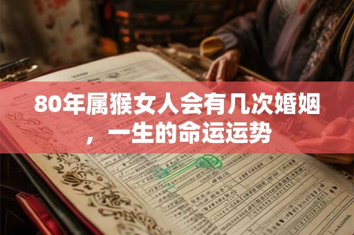 80年属猴女人会有几次婚姻，一生的命运运势