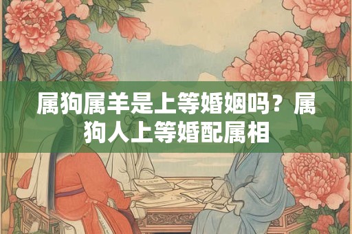 属狗属羊是上等婚姻吗？属狗人上等婚配属相