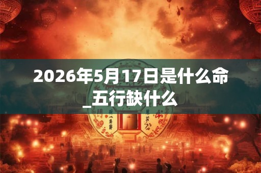 2026年5月17日是什么命_五行缺什么
