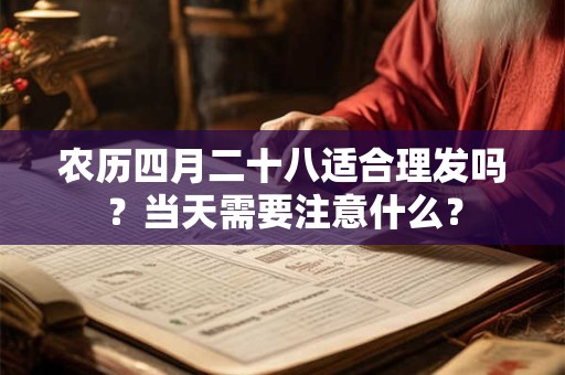 农历四月二十八适合理发吗?当天需要注意什么? 农历四月二十八适合理发吗?当天需要注意什么?