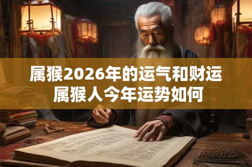 属猴2026年的运气和财运 属猴人今年运势如何