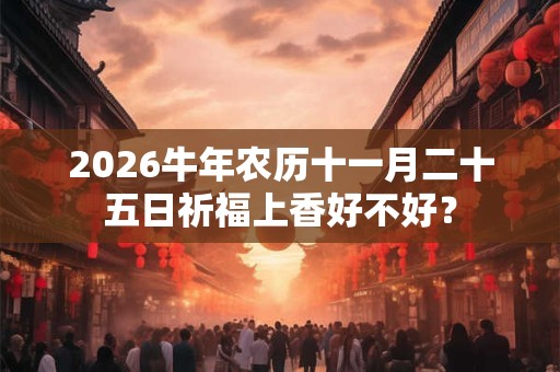 2026牛年农历十一月二十五日祈福上香好不好？
