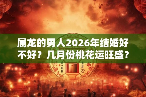 属龙的男人2026年结婚好不好？几月份桃花运旺盛？