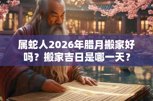 属蛇人2026年腊月搬家好吗?搬家吉日是哪一天? 属蛇人2026年腊月搬家好吗?搬家吉日是哪一天?