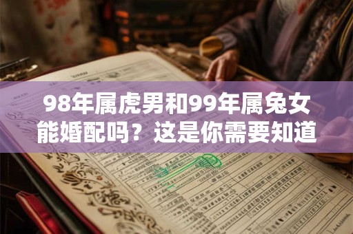 98年属虎男和99年属兔女能婚配吗？这是你需要知道的答案！