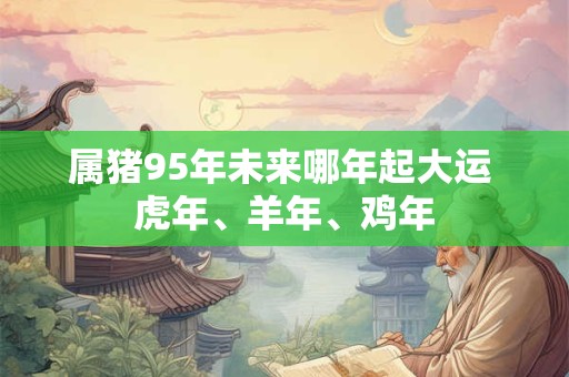 属猪95年未来哪年起大运 虎年、羊年、鸡年 属猪95年未来哪年起大运 虎年、羊年、鸡年