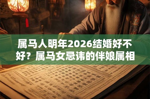 属马人明年2026结婚好不好？属马女忌讳的伴娘属相