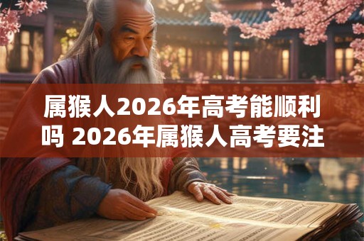 属猴人2026年高考能顺利吗 2026年属猴人高考要注意什么