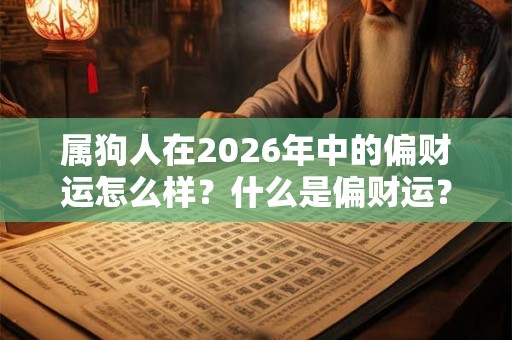 属狗人在2026年中的偏财运怎么样？什么是偏财运？