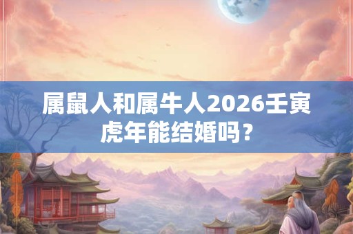 属鼠人和属牛人2026壬寅虎年能结婚吗？