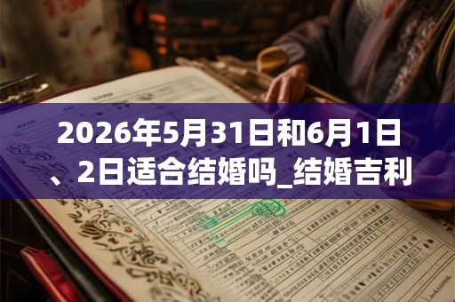 2026年5月31日和6月1日、2日适合结婚吗_结婚吉利吗