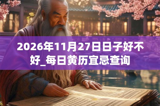 2026年11月27日日子好不好_每日黄历宜忌查询