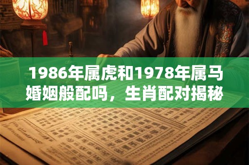 1986年属虎和1978年属马婚姻般配吗，生肖配对揭秘！
