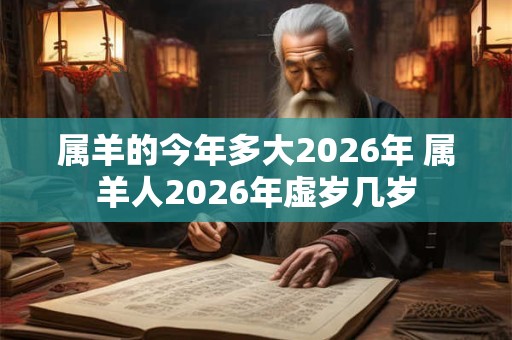属羊的今年多大2026年 属羊人2026年虚岁几岁
