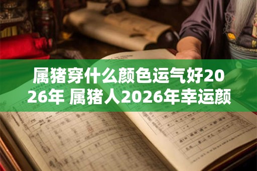 属猪穿什么颜色运气好2026年 属猪人2026年幸运颜色