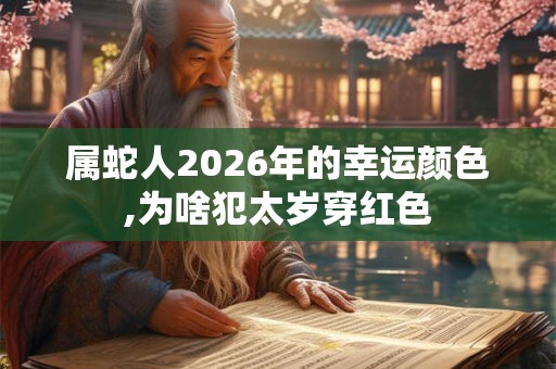 属蛇人2026年的幸运颜色,为啥犯太岁穿红色