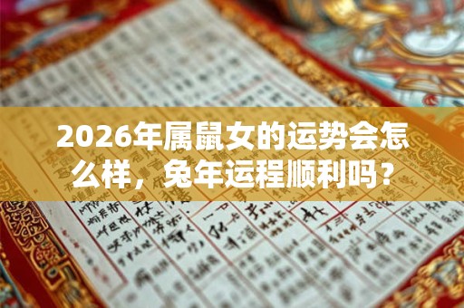 2026年属鼠女的运势会怎么样，兔年运程顺利吗？