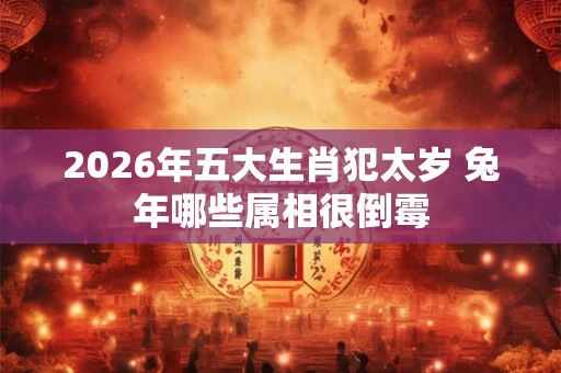 2026年五大生肖犯太岁 兔年哪些属相很倒霉