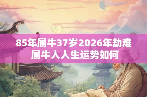 85年属牛37岁2026年劫难 属牛人人生运势如何