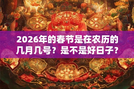 2026年的春节是在农历的几月几号？是不是好日子？