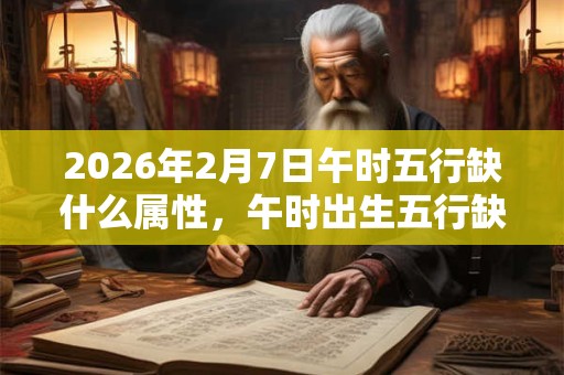 2026年2月7日午时五行缺什么属性，午时出生五行缺什么