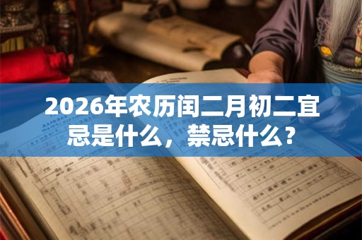 2026年农历闰二月初二宜忌是什么，禁忌什么？