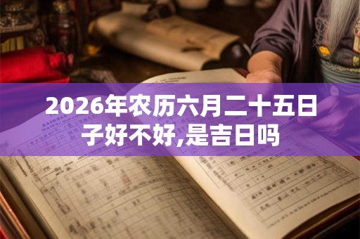 2026年农历六月二十五日子好不好,是吉日吗