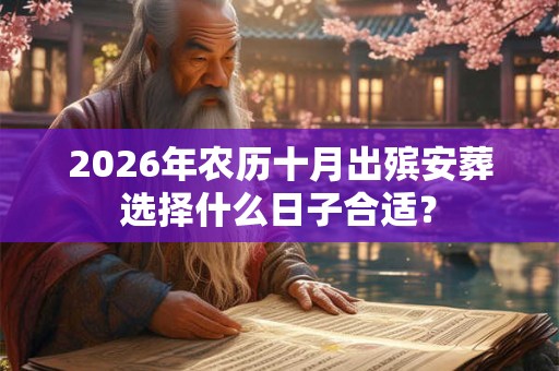 2026年农历十月出殡安葬选择什么日子合适？