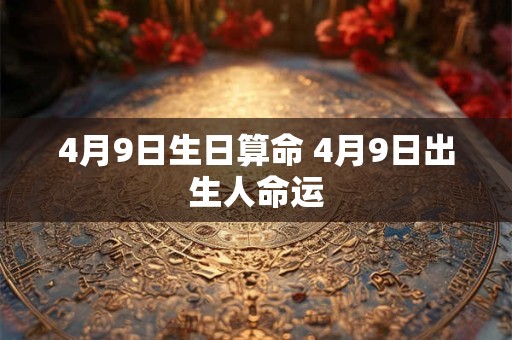 4月9日生日算命 4月9日出生人命运
