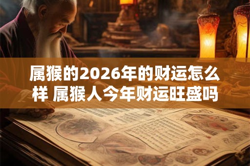属猴的2026年的财运怎么样 属猴人今年财运旺盛吗