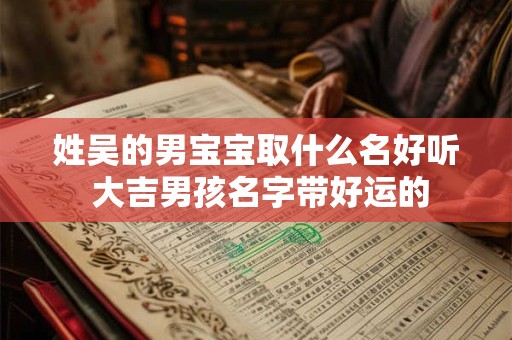 姓吴的男宝宝取什么名好听 大吉男孩名字带好运的