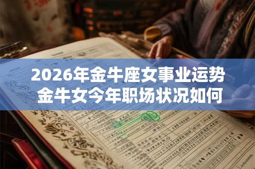 2026年金牛座女事业运势 金牛女今年职场状况如何