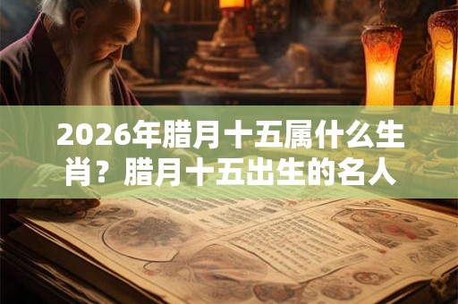 2026年腊月十五属什么生肖？腊月十五出生的名人