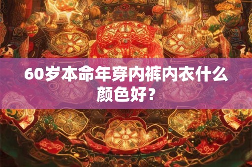 60岁本命年穿内裤内衣什么颜色好？
