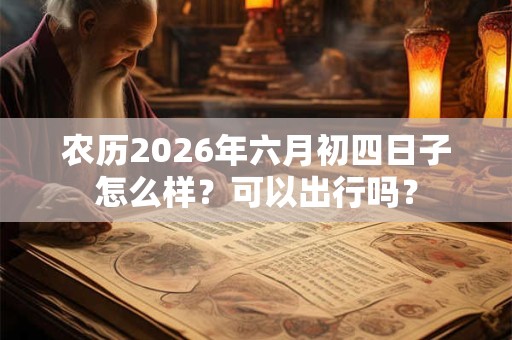 农历2026年六月初四日子怎么样？可以出行吗？