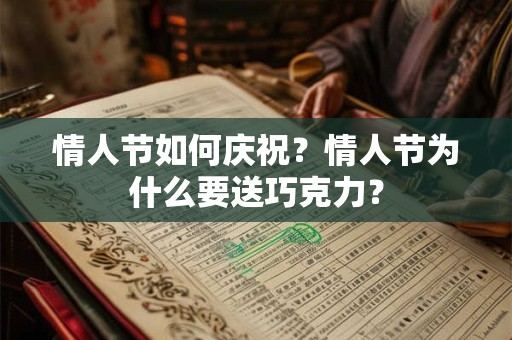 情人节如何庆祝？情人节为什么要送巧克力？