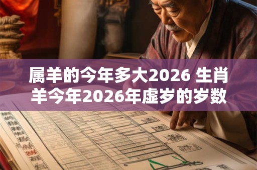 属羊的今年多大2026 生肖羊今年2026年虚岁的岁数