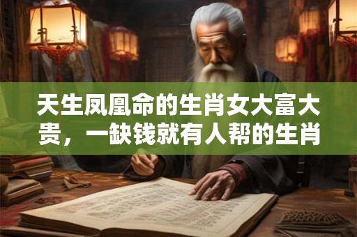 天生凤凰命的生肖女大富大贵，一缺钱就有人帮的生肖女