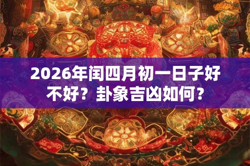 2026年闰四月初一日子好不好？卦象吉凶如何？