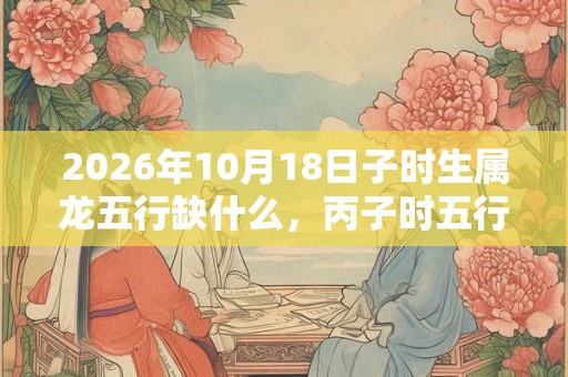 2026年10月18日子时生属龙五行缺什么,丙子时五行缺什么 2026年10月18日子时生属龙五行缺什么,丙子时五行缺什么
