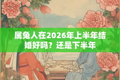属兔人在2026年上半年结婚好吗？还是下半年