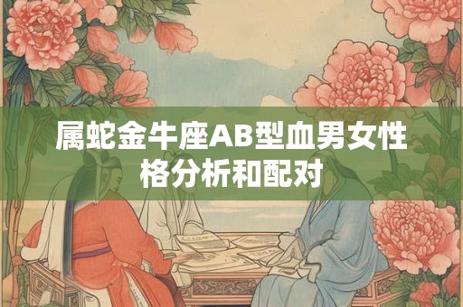 属蛇金牛座AB型血男女性格分析和配对