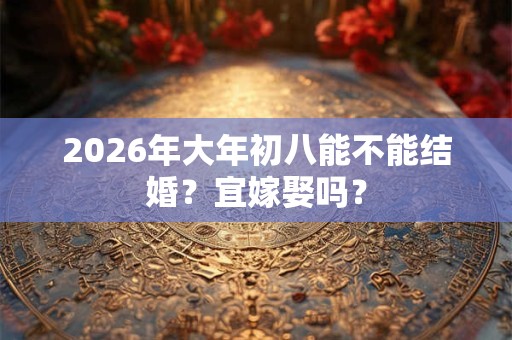 2026年大年初八能不能结婚？宜嫁娶吗？