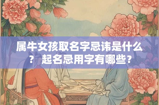 属牛女孩取名字忌讳是什么？ 起名忌用字有哪些？