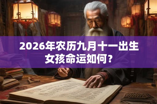 2026年农历九月十一出生女孩命运如何？
