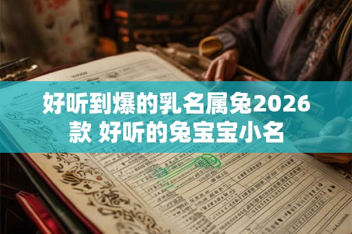 好听到爆的乳名属兔2026款 好听的兔宝宝小名