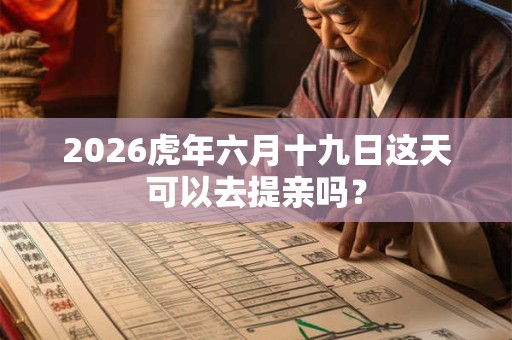2026虎年六月十九日这天可以去提亲吗？