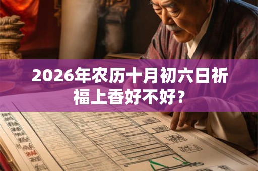 2026年农历十月初六日祈福上香好不好？